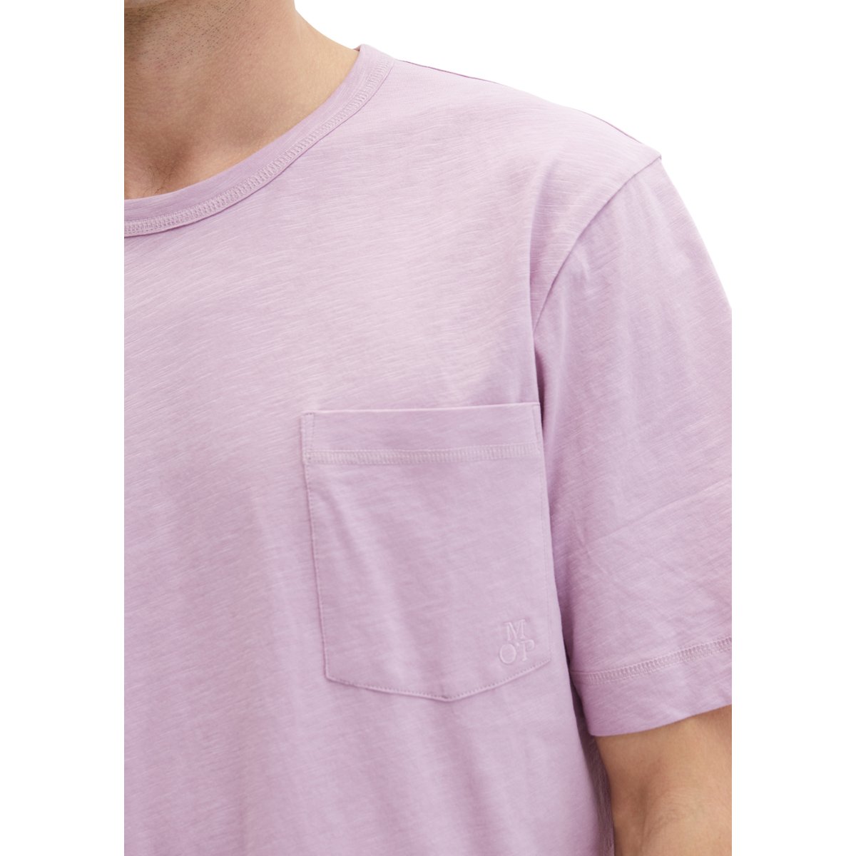 T-shirt coupe classique en jersey slub doux violet, MARC O'POLO