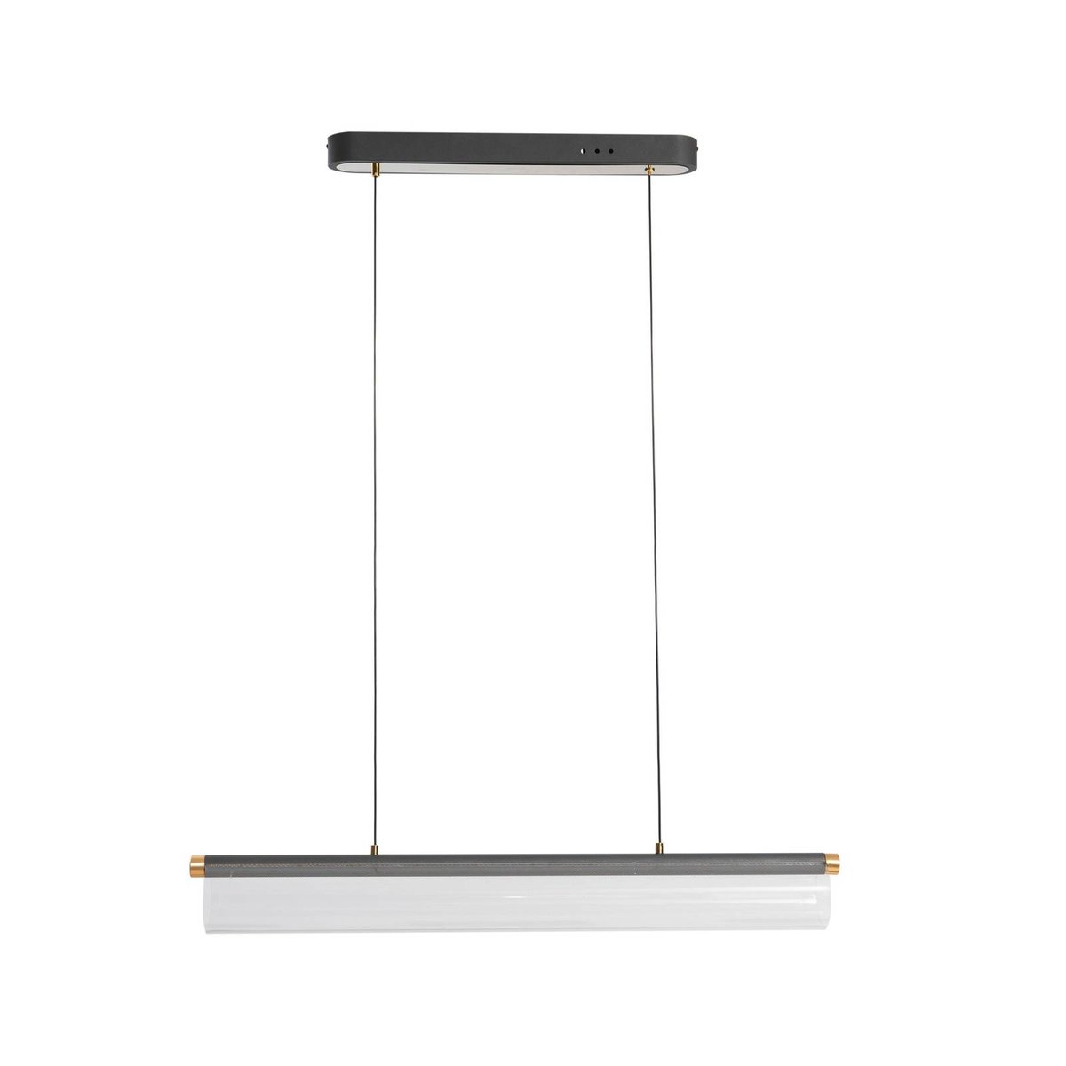 Suspension moderneLED, Alania gris, or, transparent, LUCANDE