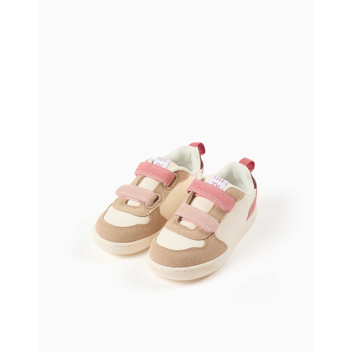 Baskets bi-matière à scratch ZY Move rose, ZIPPY