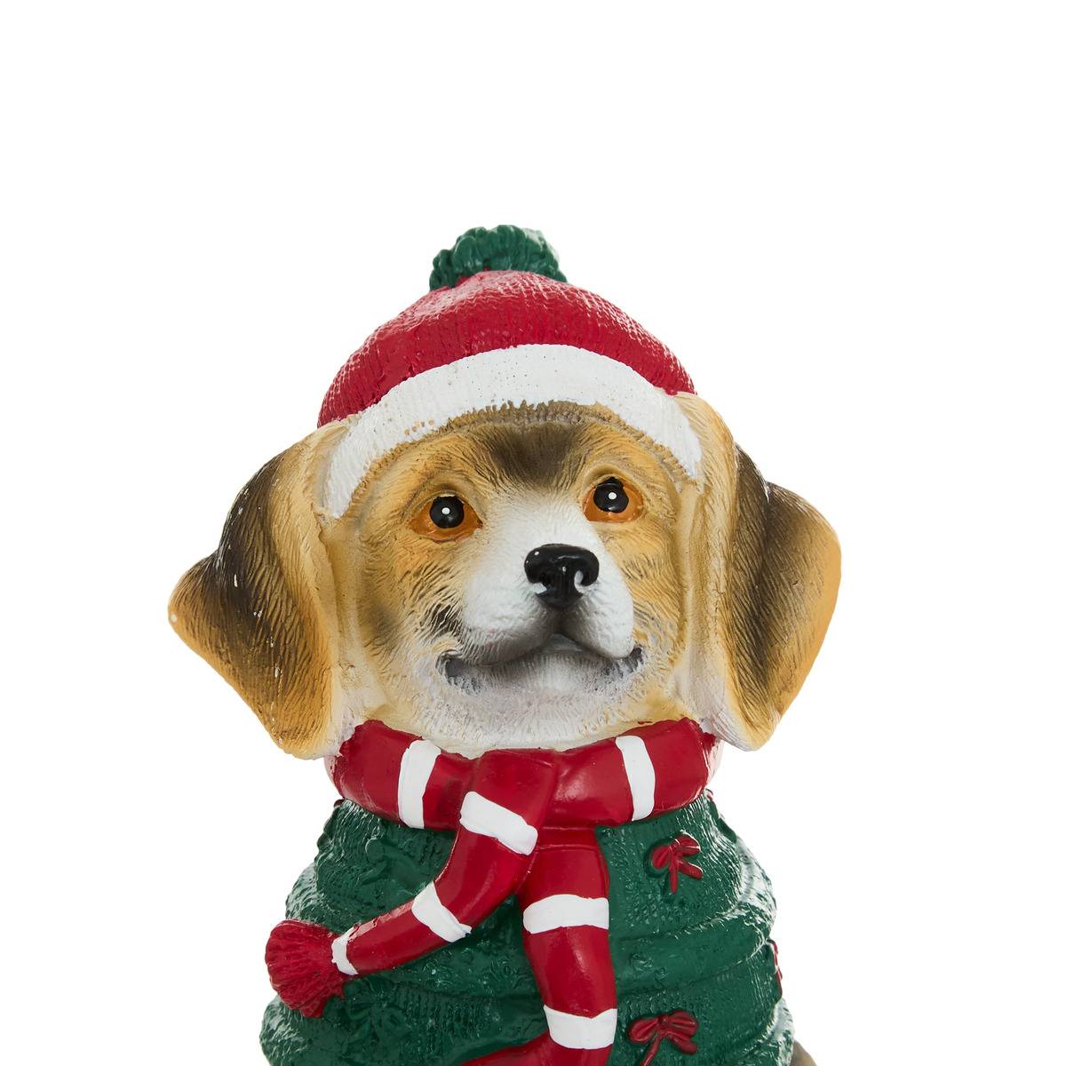 CHIEN RESINE H10 multicolore, FEERIC LIGHTS & CHRISTMAS