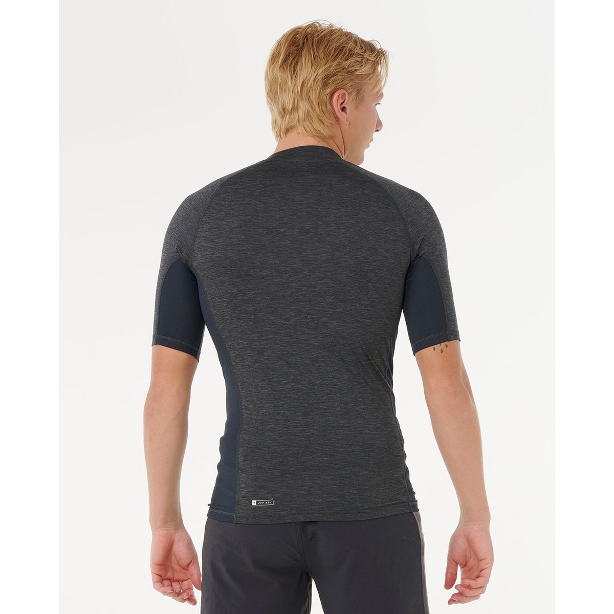 T-shirt anti-UV Dawn Patrol Perf manches courtes noir marbré, RIP CURL