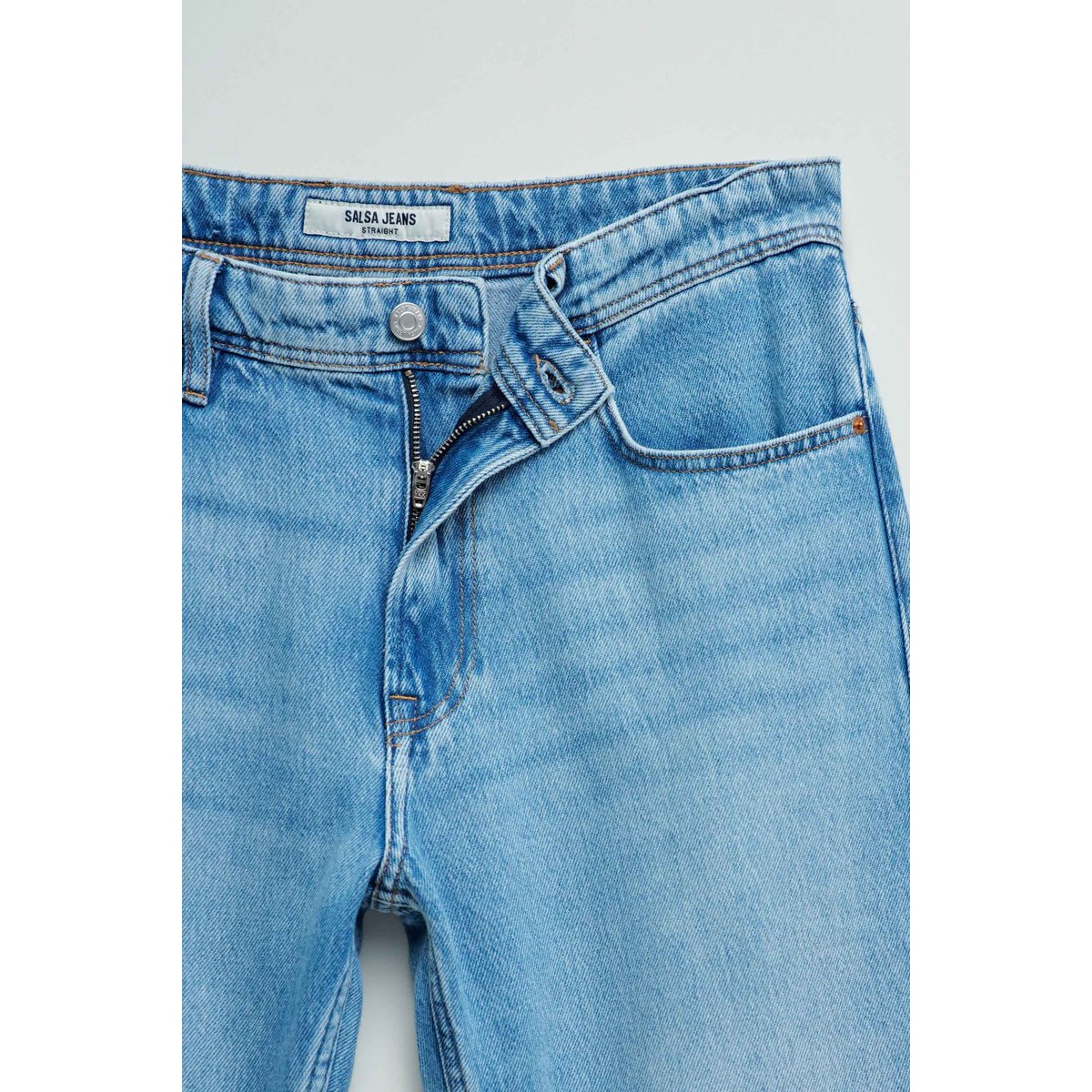 JEAN STRAIGHT FIT AIR BLEND bleu turquoise, SALSA JEANS