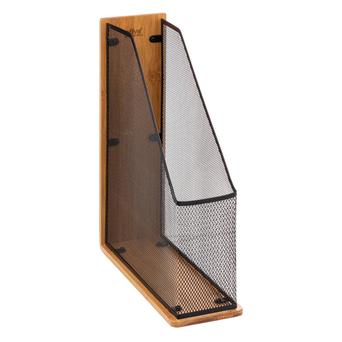 Range-revues en métal et bambou HAVI noir, 5FIVE SIMPLY SMART