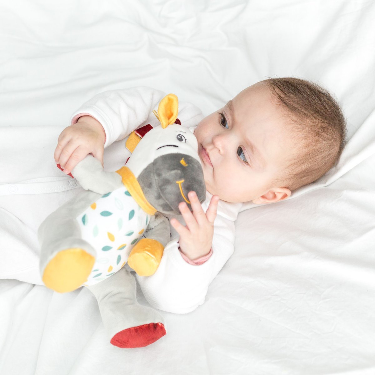 Peluche musicale Zèbre multicolor, TROIS KILOS SEPT