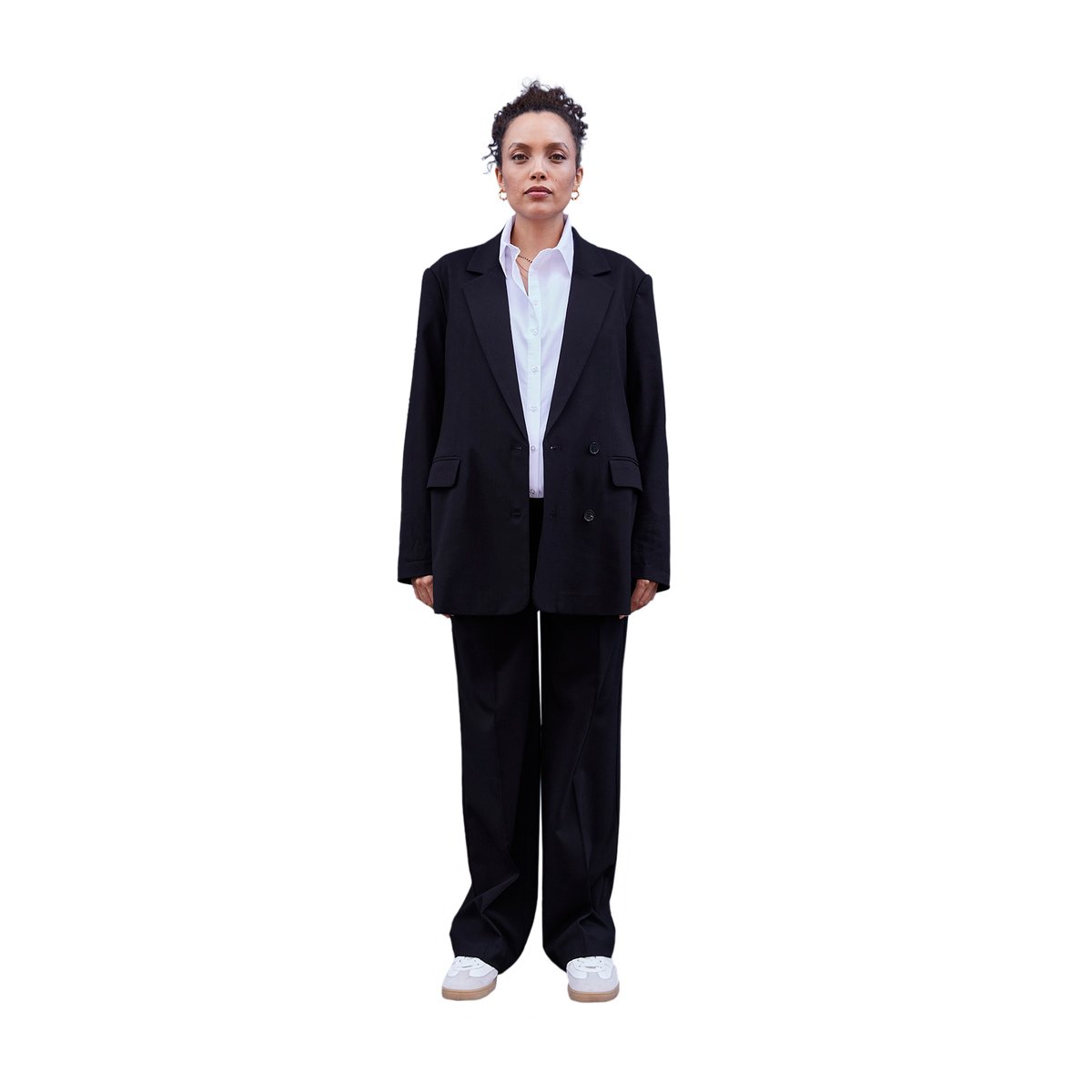 Pantalon large esprit tailleur grossesse noir, ENVIE DE FRAISE
