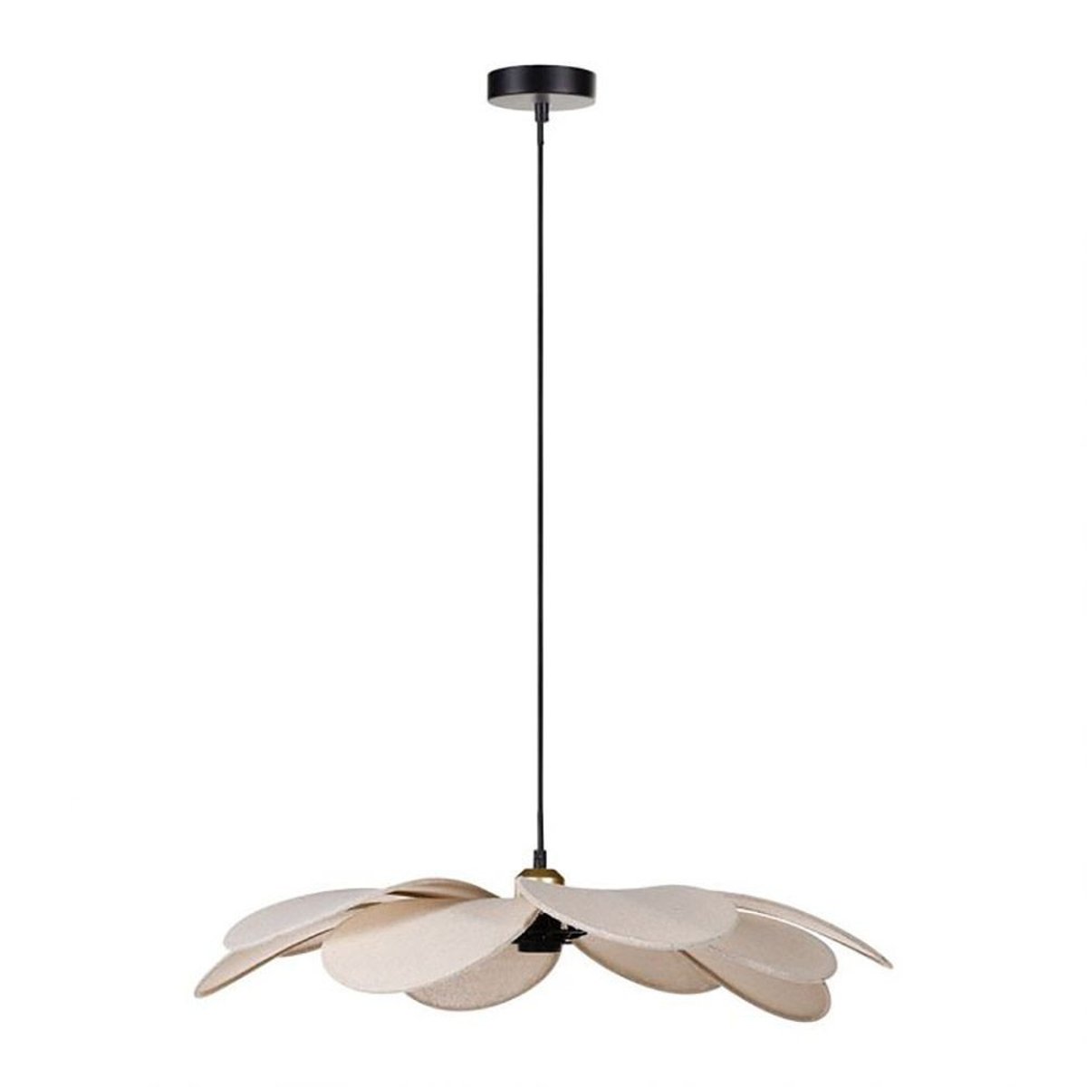 Suspension métal et lin Petite Margaux D60 blanc, DECORATIE