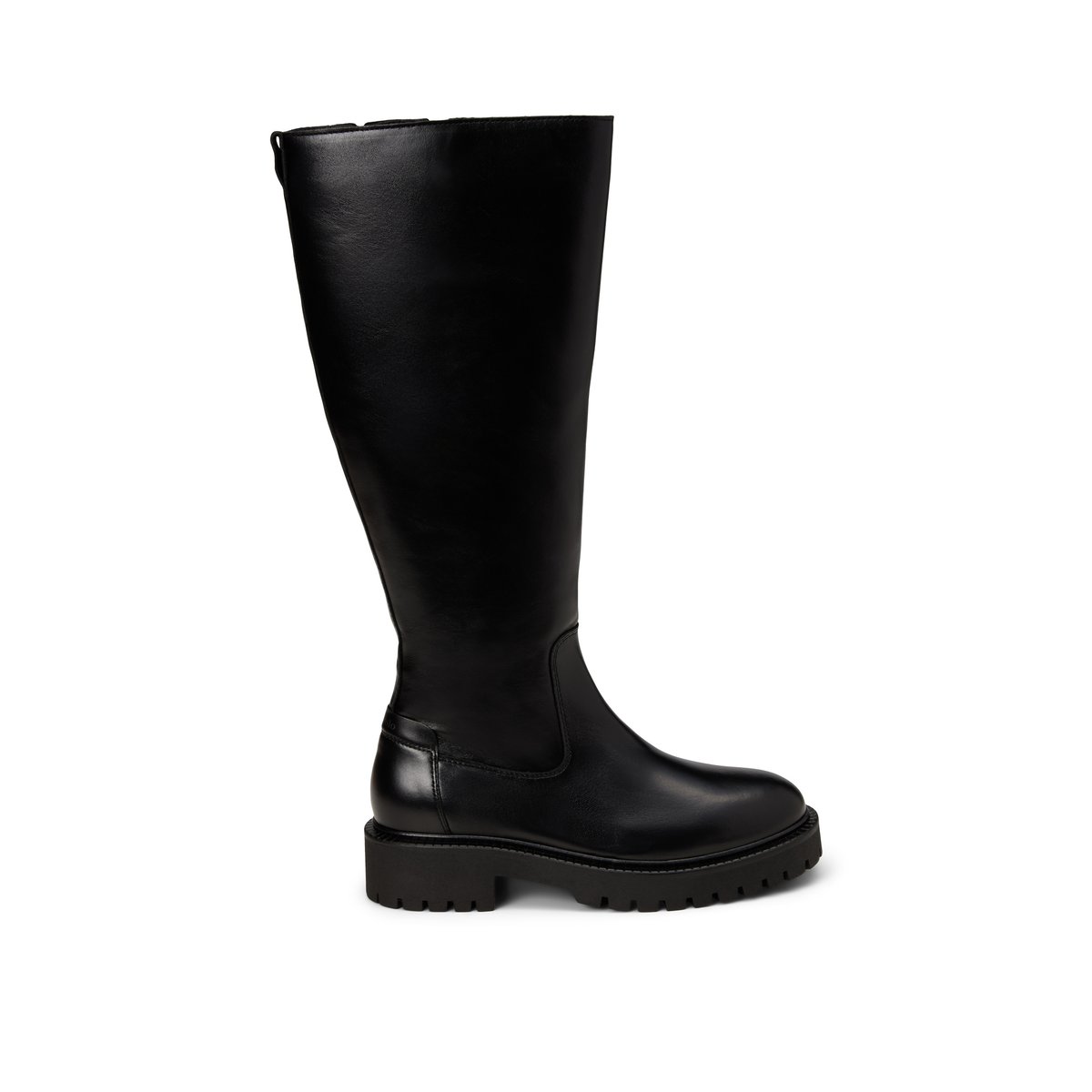 Bottes à tige haute, modèle Phia en cuir de vachette de qualité supérieure noir, MARC O'POLO