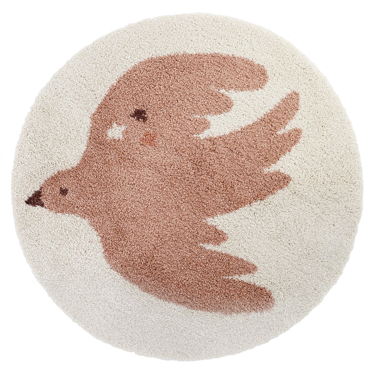 Tapis chambre enfant petit oiseau BOHEMIAN BIRD crème, NATTIOT
