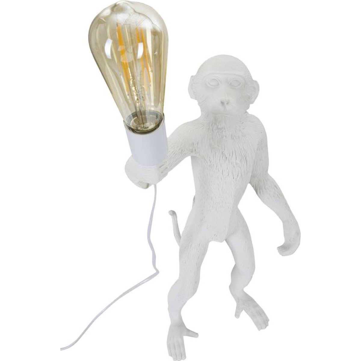 Lampe à poser singe sculptural GLAM blanc, RECOLLECTION