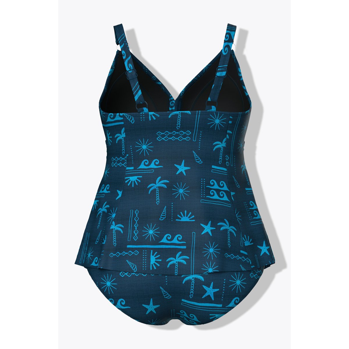 Tankini avec bonnets souples bleu foncé, ULLA POPKEN