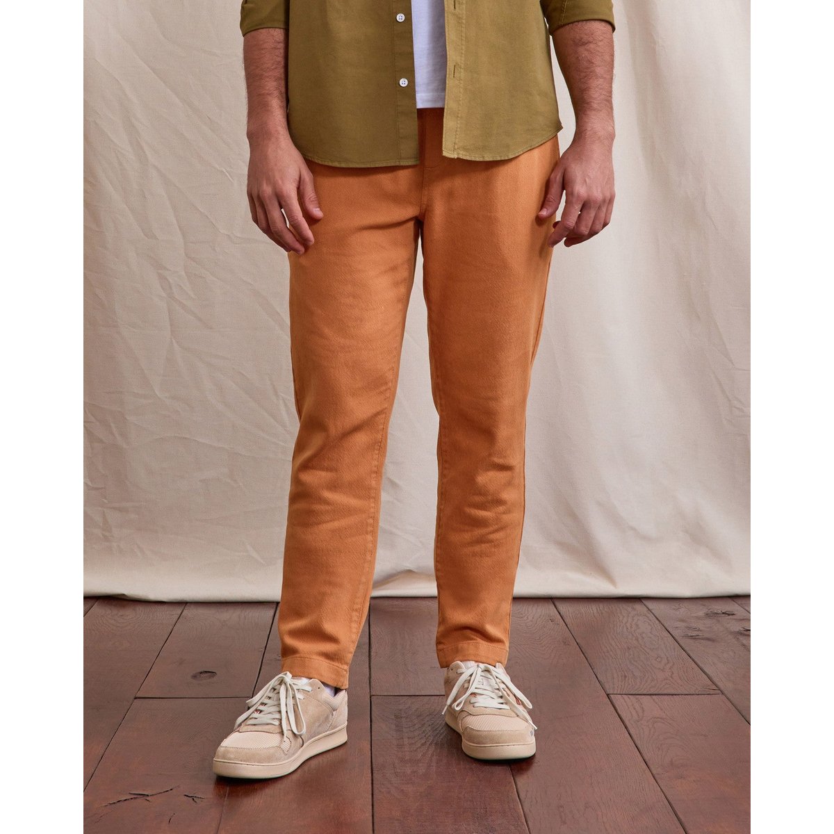 Pantalon élastique DREUILLE brique clair, FAGUO
