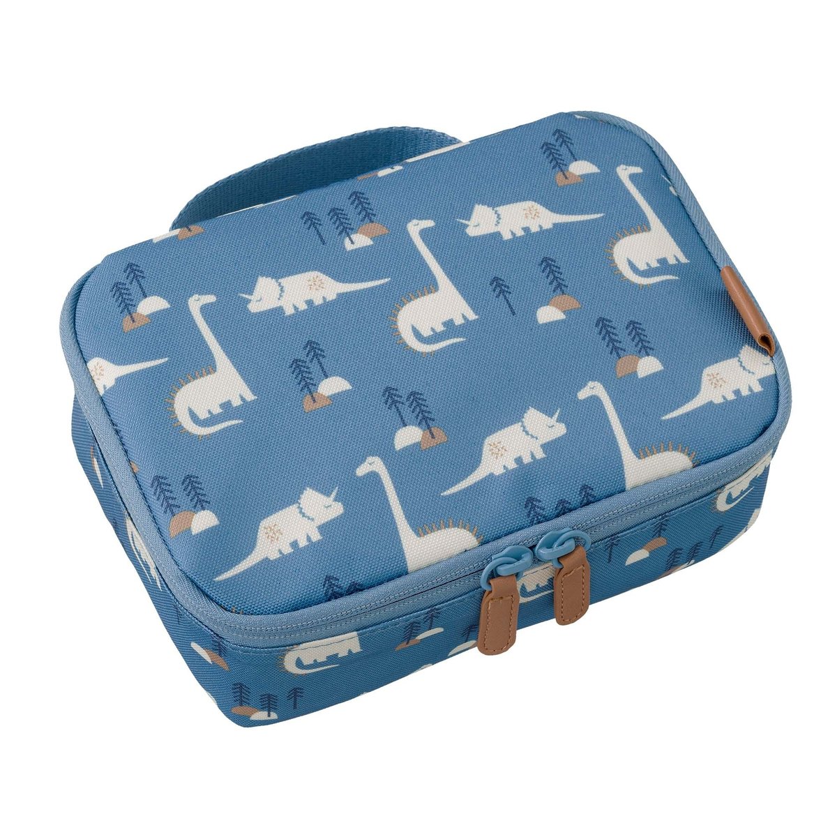 Lunch bag isotherme bleu, beige, marron, FRESK