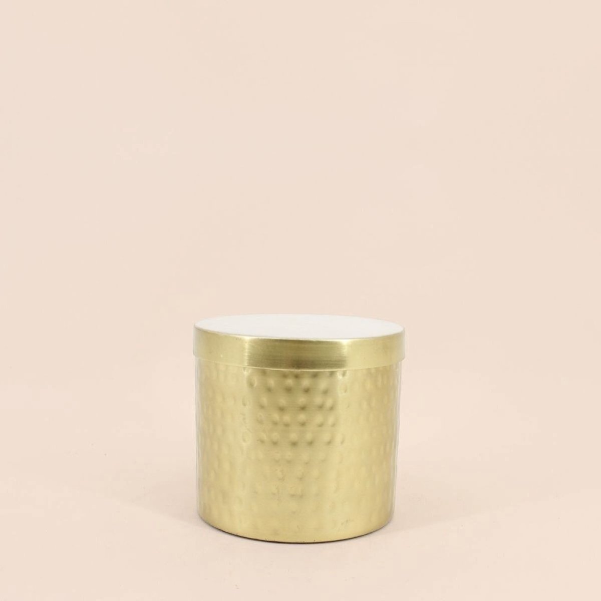 Set de 3 boites rondes en métal martelé doré, ORNAMI
