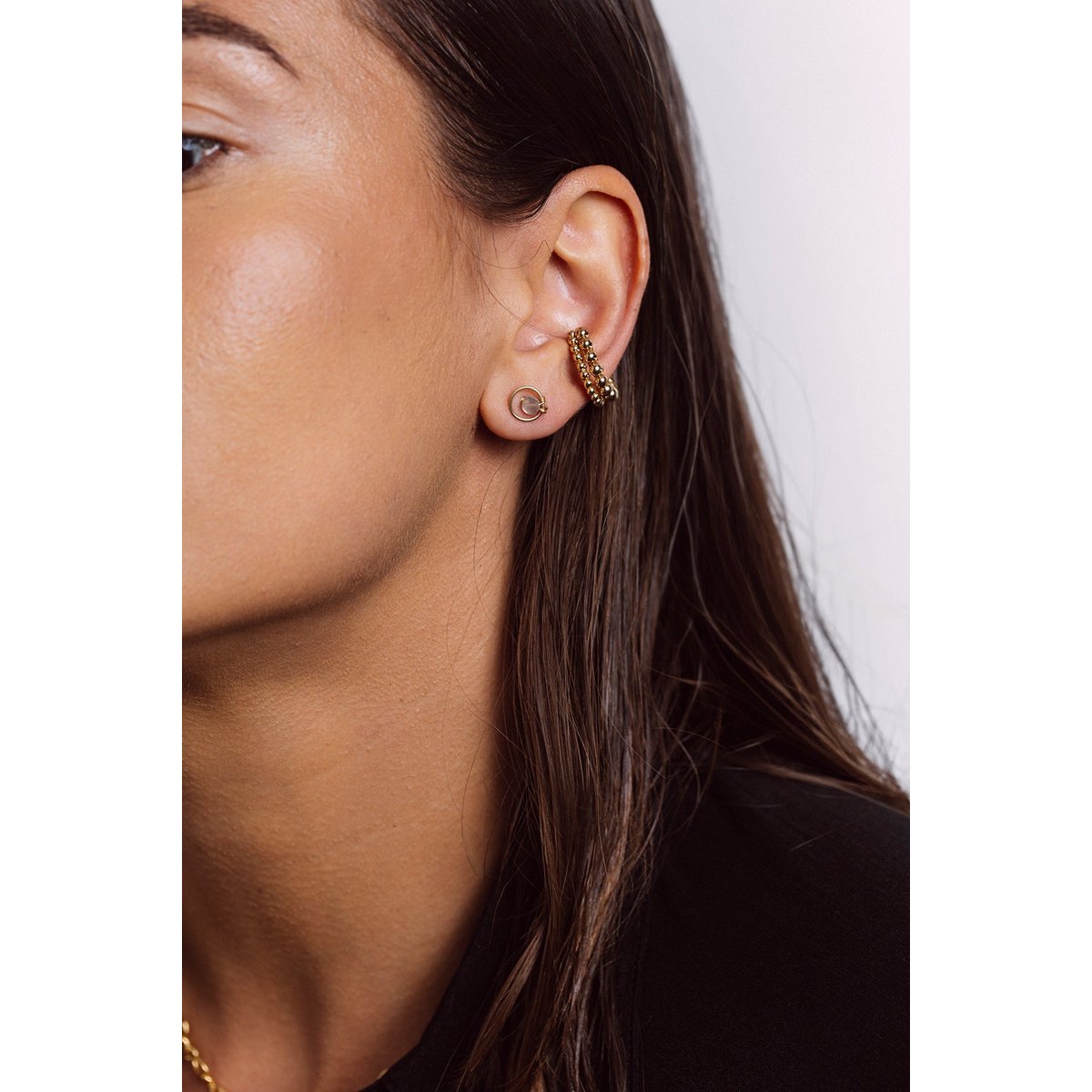 Faux piercing Perlé argent / tanzanite, YAY PARIS