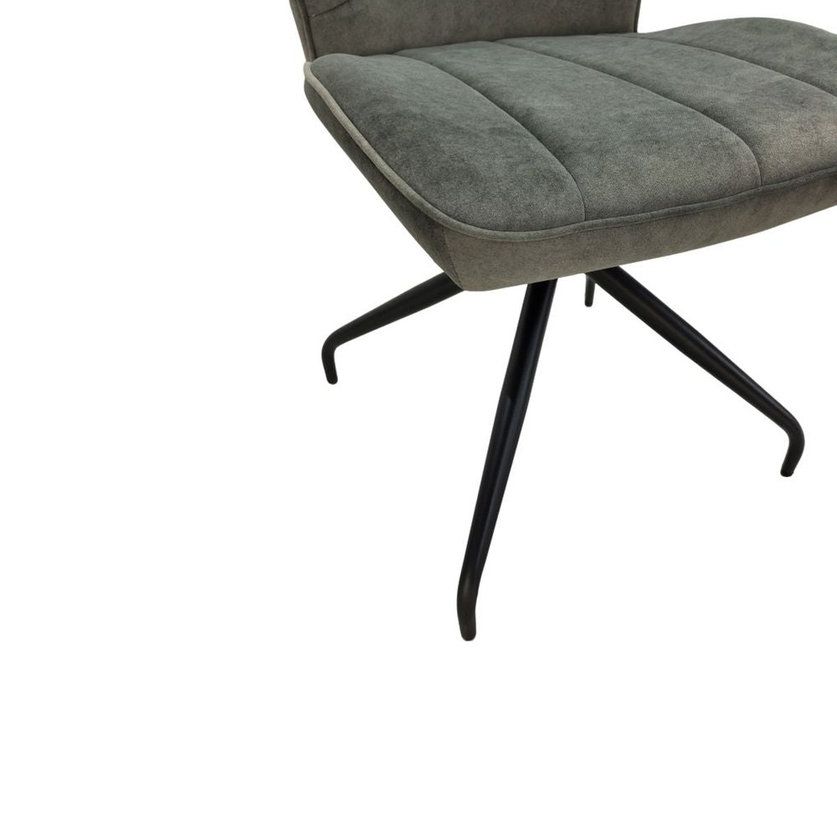Chaise repas en tissu vert amande, ZAGO
