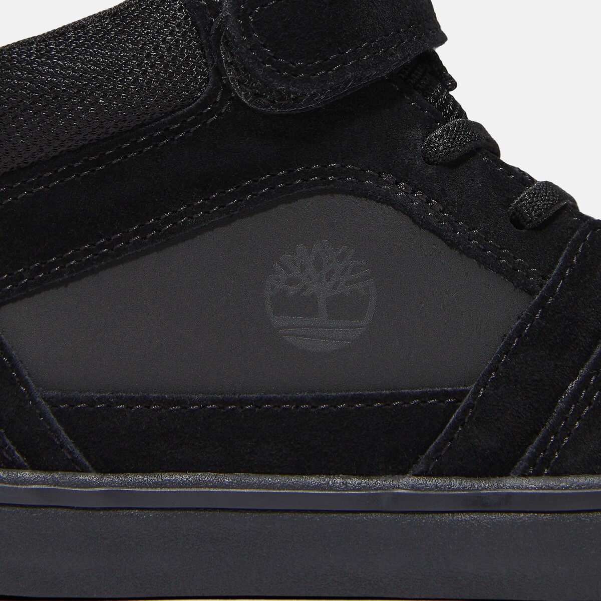 Baskets en cuir, à lacets élastiqués, STONE JUMP MID HOOK & LOOP noir, TIMBERLAND