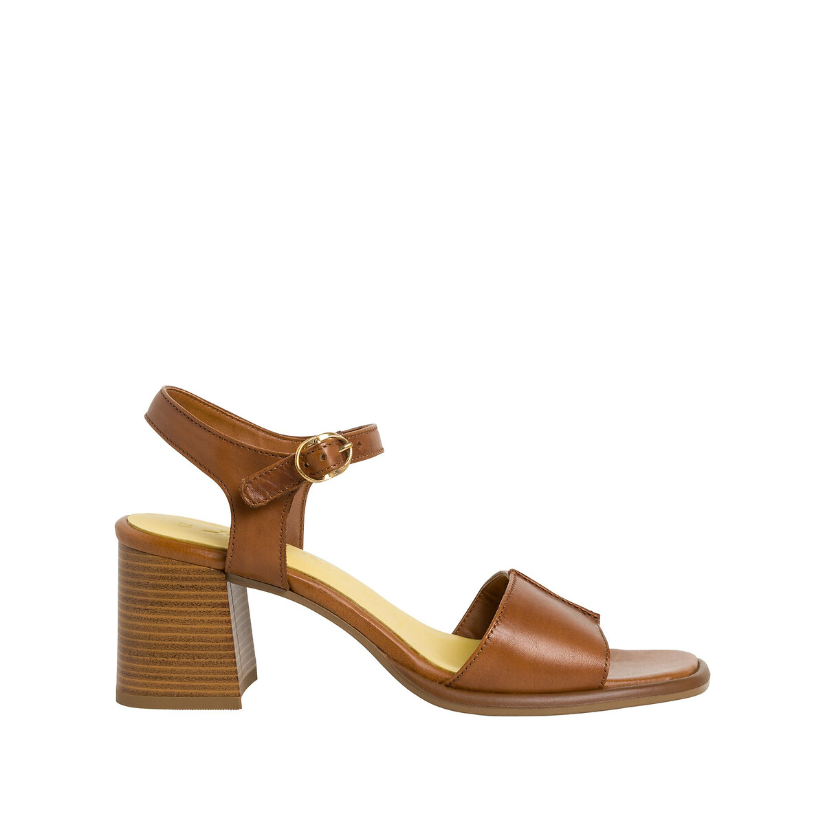 Liness platform heel sandals in leather bronze Les Tropeziennes Par M Belarbi La Redoute