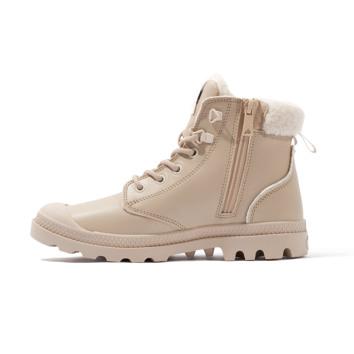 Boots en cuir Pampa Hi Snow Warm beige tan, PALLADIUM