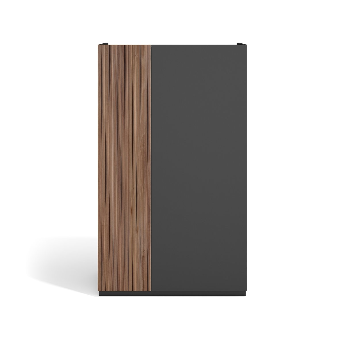 Meuble à chaussures en placard, AKRA graphite-lattes noyer, HERDASA