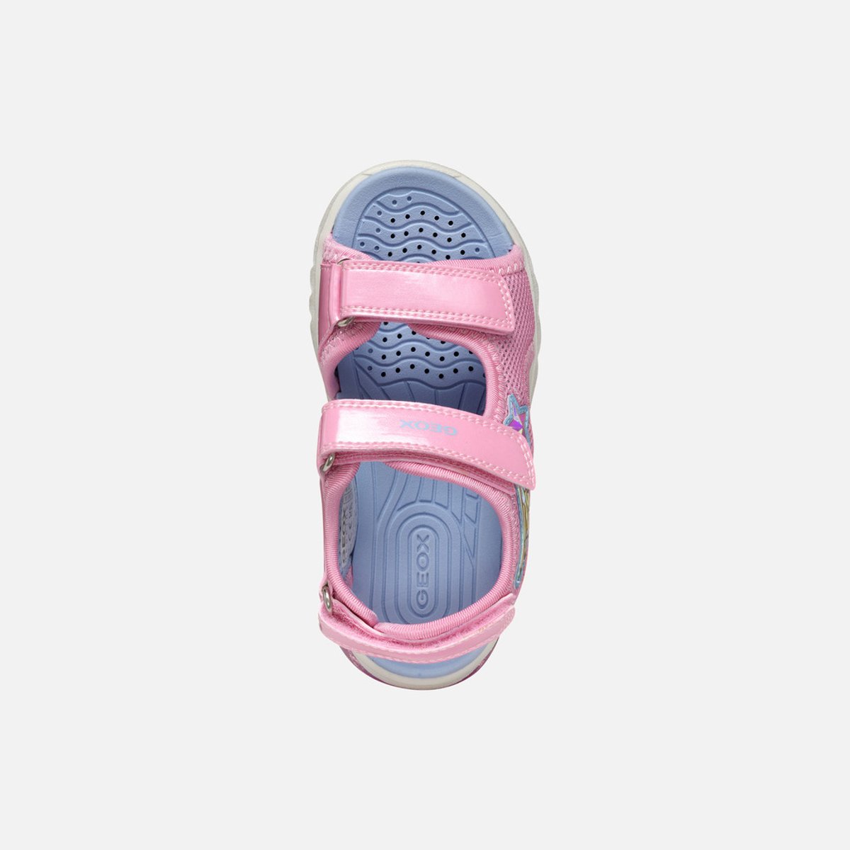 Baskets À Led J SANDAL CIBERDRON rose/bleu ciel clair, GEOX