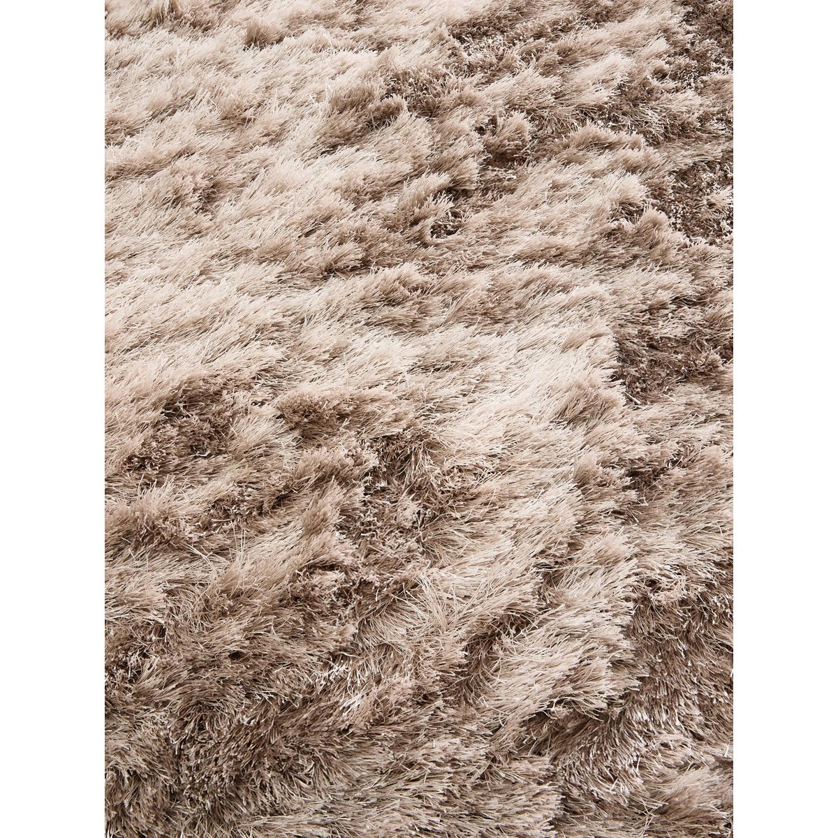 Tapis rond à poils longs WHISPER beige, BENUTA 