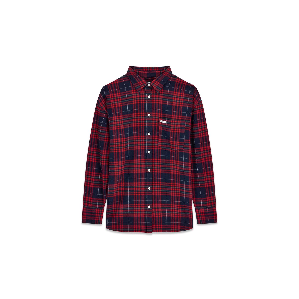 Chemise Oversize En Flanelle rouge, GUESS JEANS