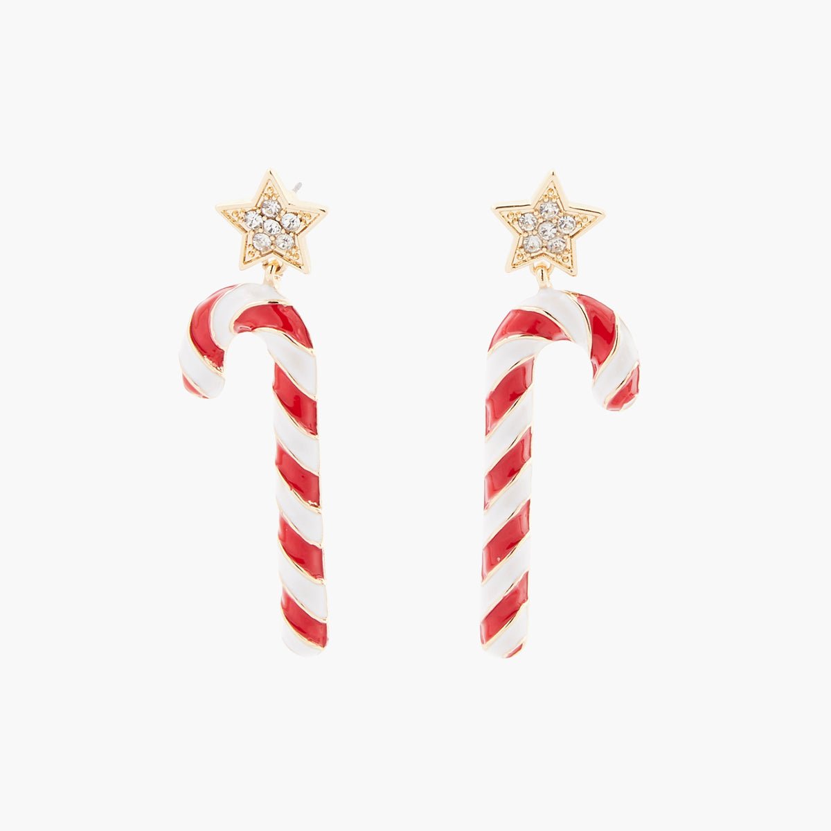 Boucles d'oreilles Noël sucre d'orge rouge, BALABOOSTE