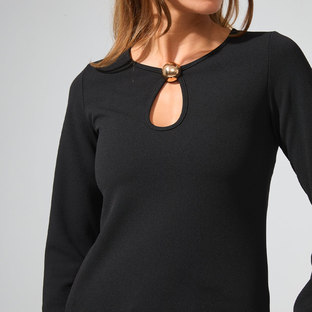 Top ouverture goutte YVES noir, BENOA