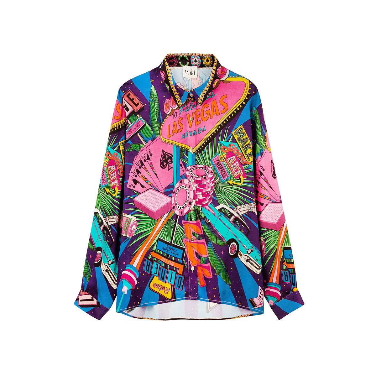 Chemise avec imprimé BONAVENTURE VEGAS rose, WILD