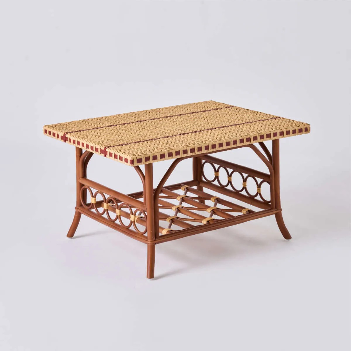 Table basse rectangulaire rotin BAGATELLE rotin foncé, KOK
