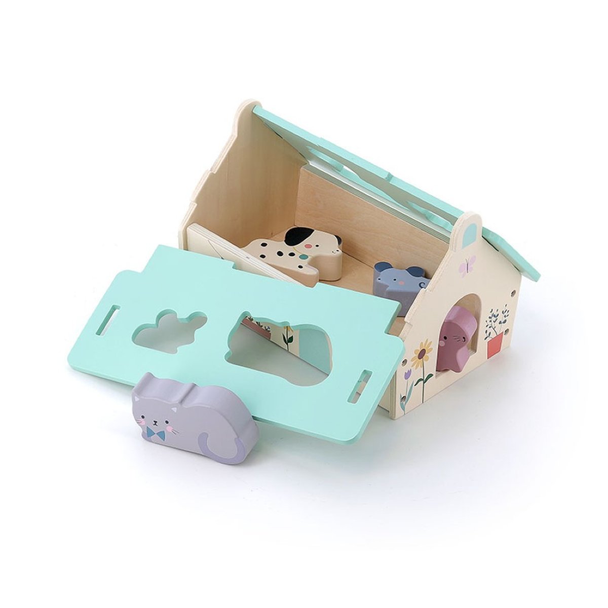 Mini ferme des formes beige, VILAC