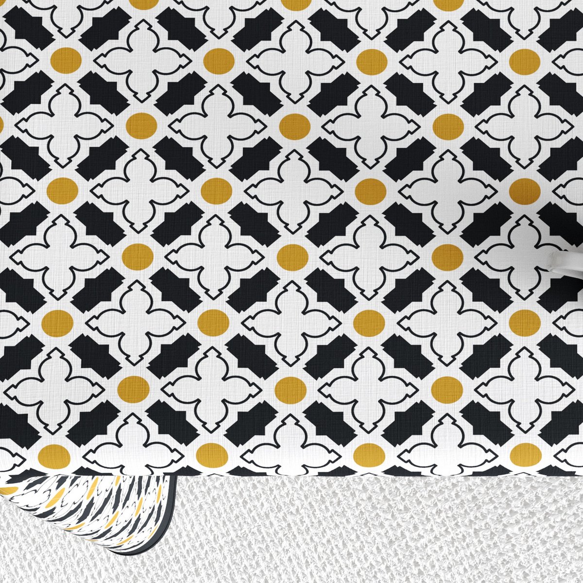 Nappe rectangulaire anti tache Coton Porta jaune, EDEN