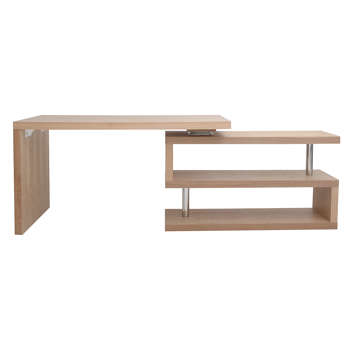 Bureau modulable design L140-218 cm MAX marron clair, MILIBOO