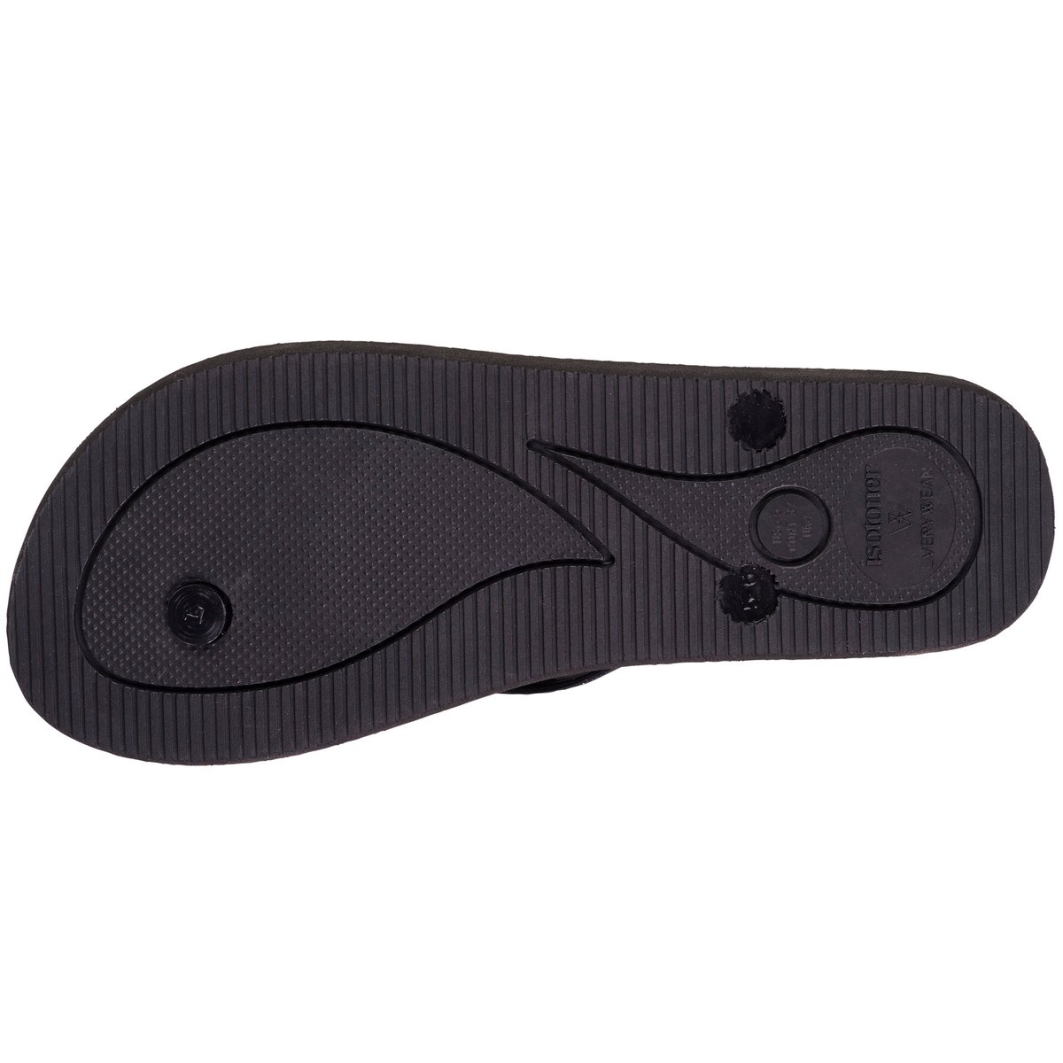 Tongs tige paillettes noir, ISOTONER