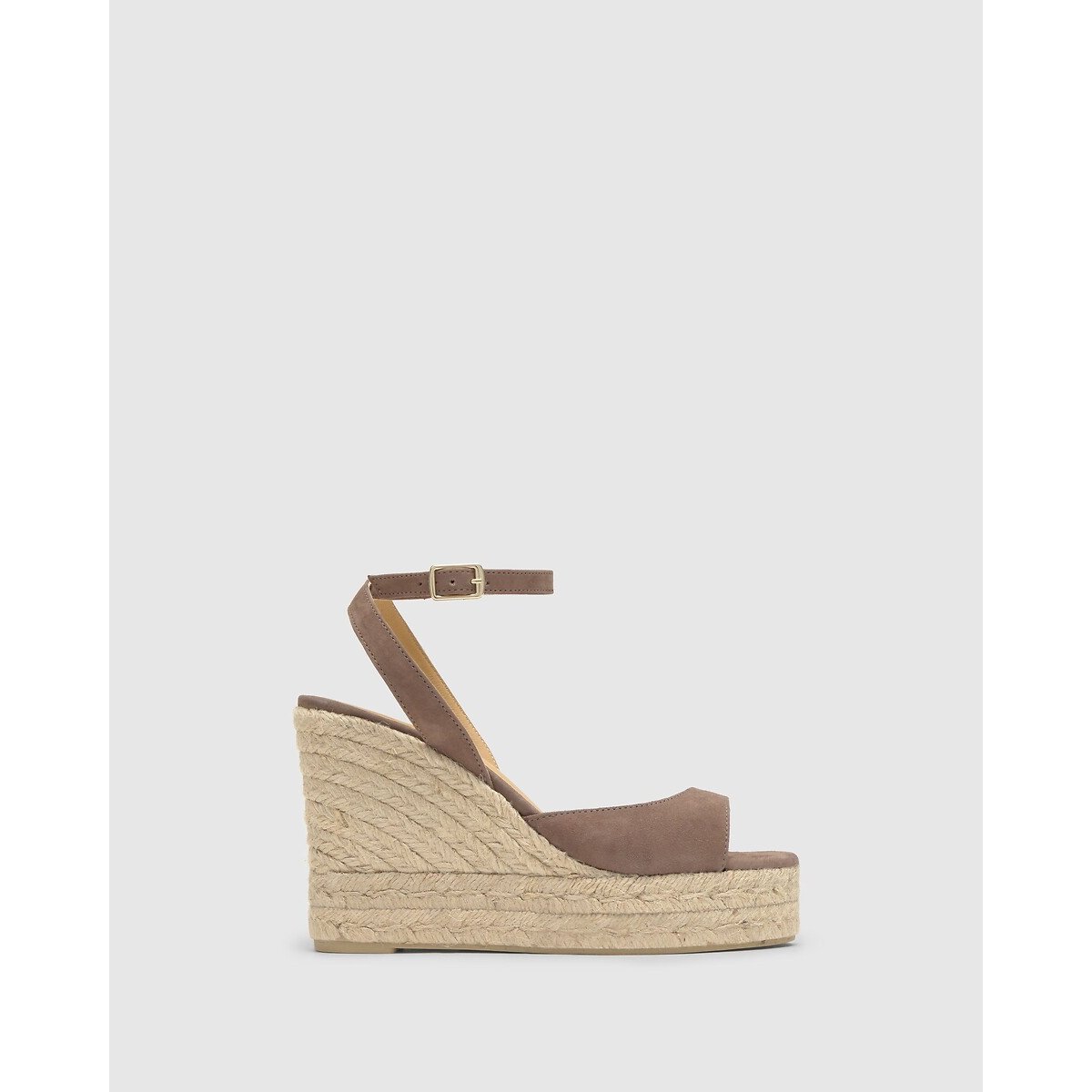 Brook Suede Wedge Espadrilles taupe, CASTANER