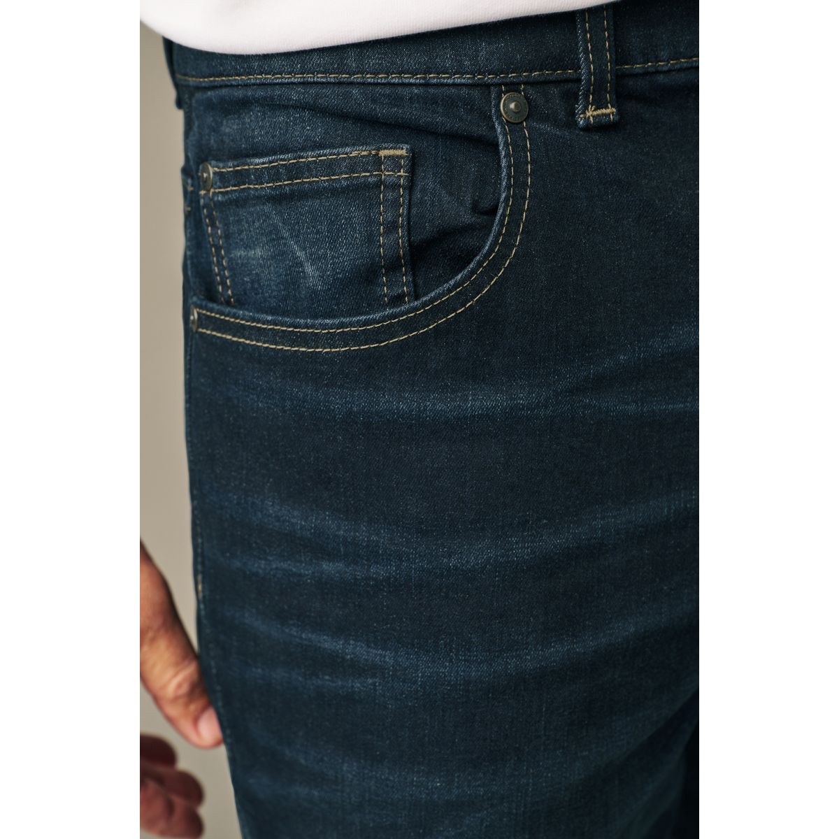 Jean authentique stretch vintage coupe slim bleu foncé, NEXT