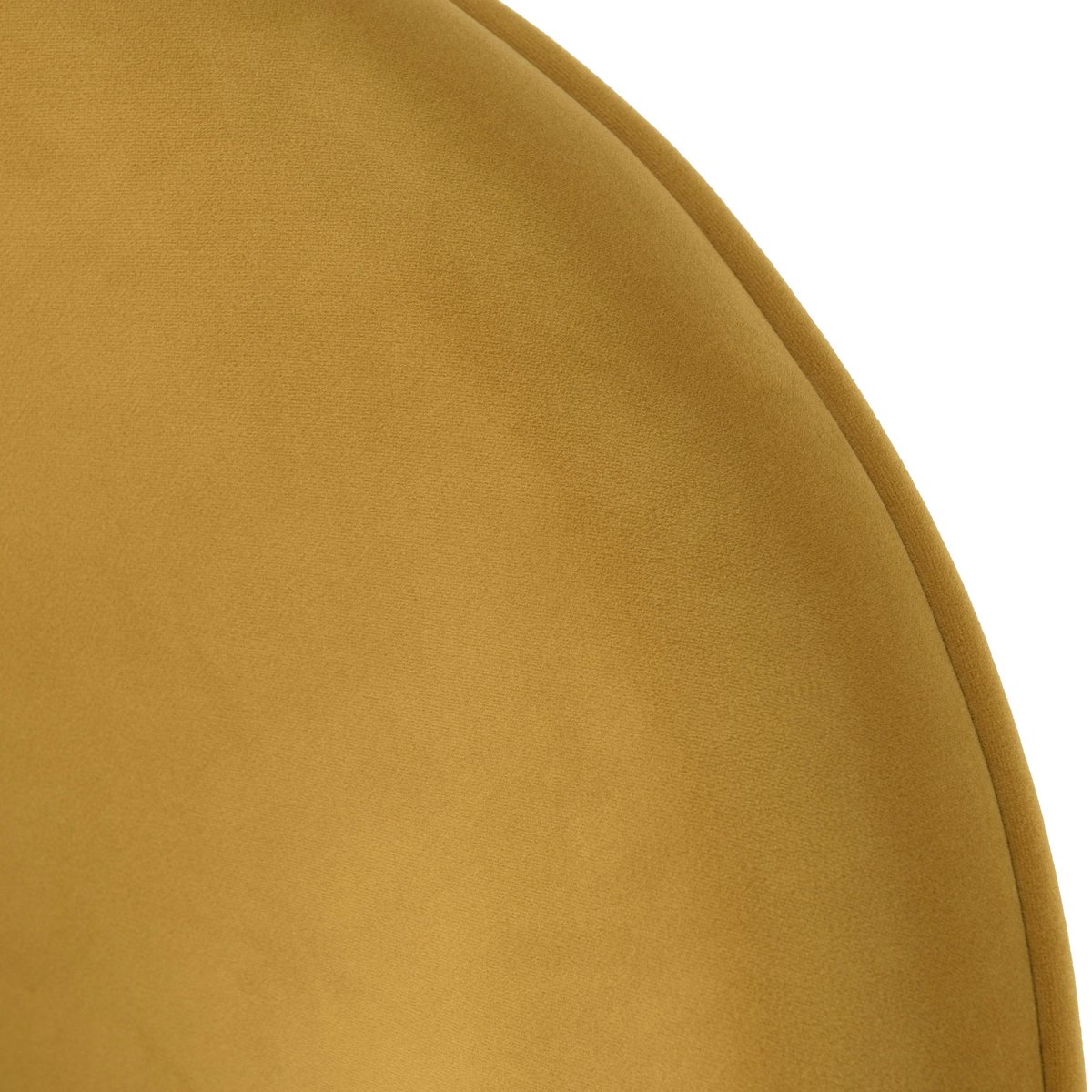 Fauteuil rond design velours moutarde TIM jaune, PIER IMPORT