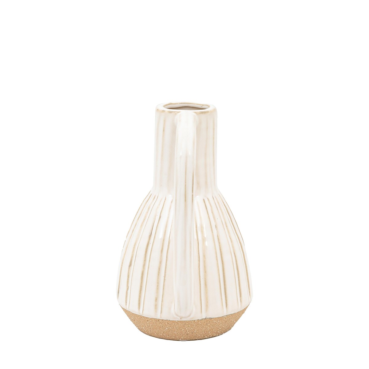 21cm Ceramic Handled Vase white, ÉDITÉ