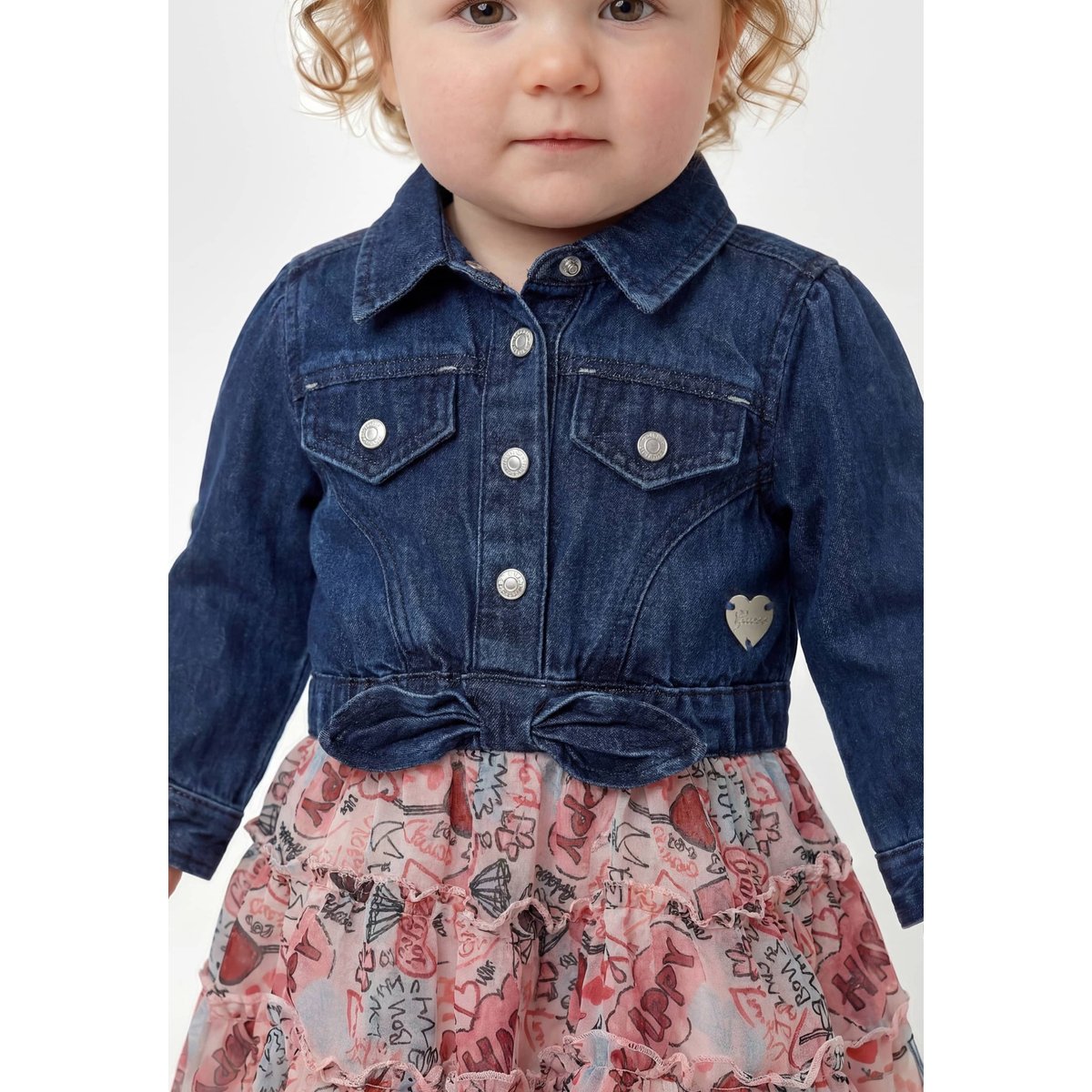 Ensemble Denim Dress Et Culottes bleu, GUESS KIDS