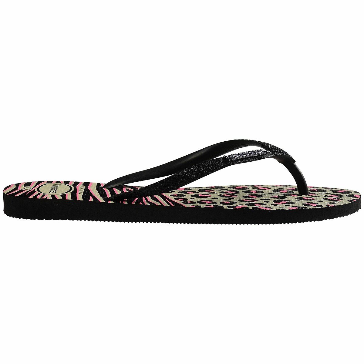 Teenslippers Slim Animals Mix beige/zwart, HAVAIANAS