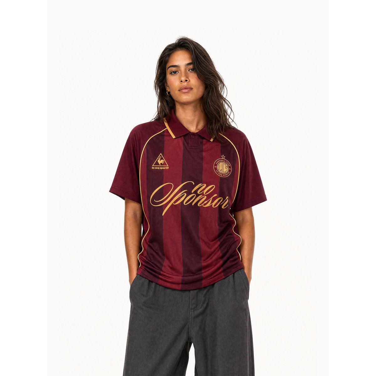 Maillot de foot JERSEY prune camuset/rambo red, LE COQ SPORTIF