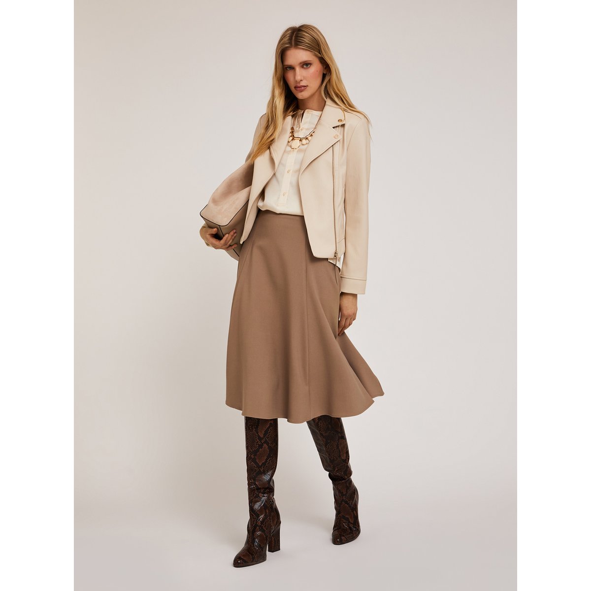 Veste motard beige, MOTIVI