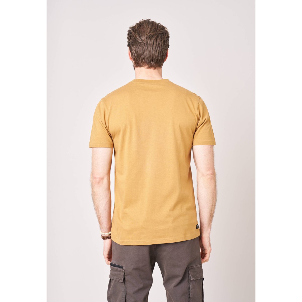 T-shirt homme en 100% coton jersey imprimé biker HELMUP bronze, DEELUXE