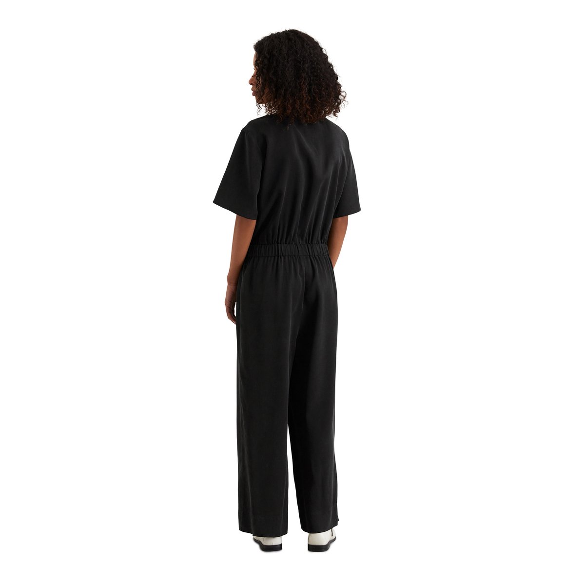 Jumpsuit relaxed en lyocell LENZING™ noir, MARC O’POLO DENIM