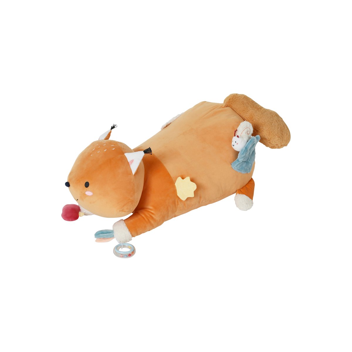 Grande peluche d'activités Écureuil LES AMIS DE LA FORÊT orange, VERTBAUDET