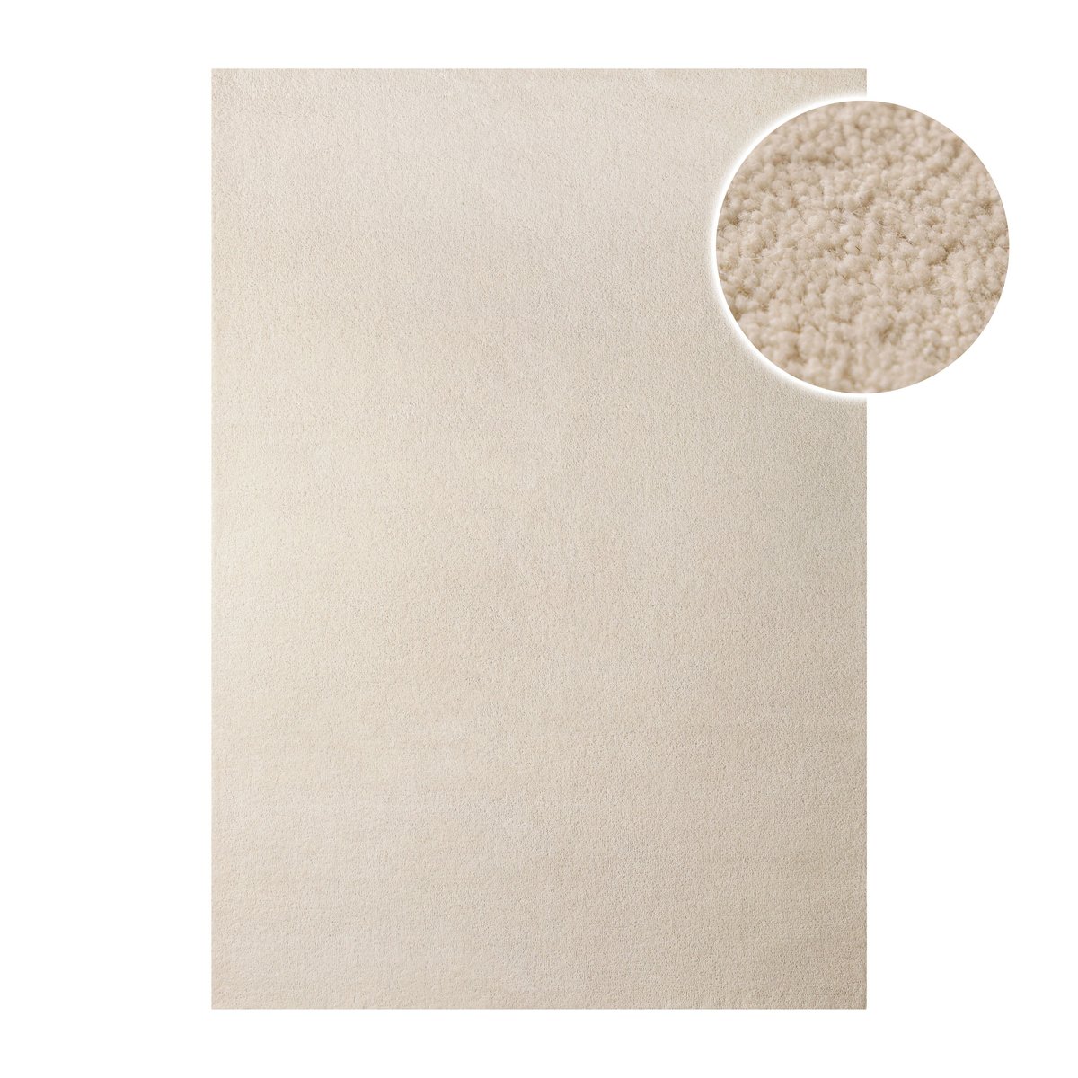 WECONhome Malibu, tufté main, laine vierge, tapis en laine, certifié OEKO-TEX® (40 x 60 cm, beige crème) ,  MALIBU ZERO beige crème, ESPRIT