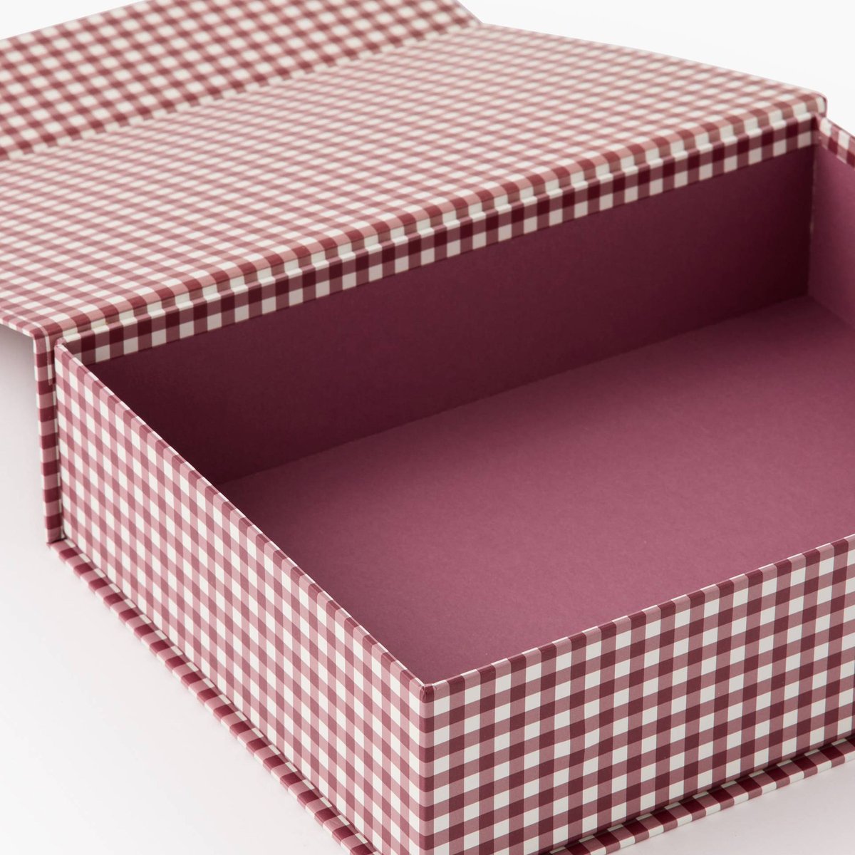 Boite de rangement A5 avec fermeture aimantée merlot, MONOPRIX