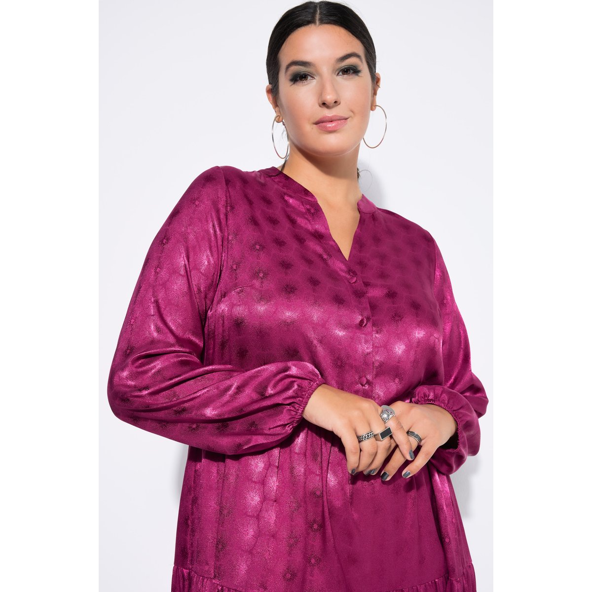 Robe maxi, imprimé rayons scintillants mûres, STUDIO UNTOLD