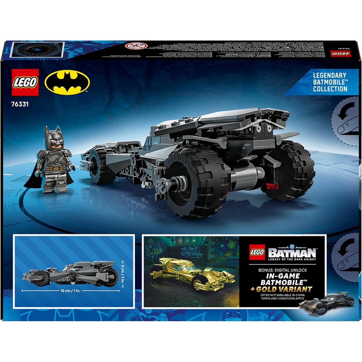 Batman La Batmobile™ de Batman v Superman™ gris, LEGO