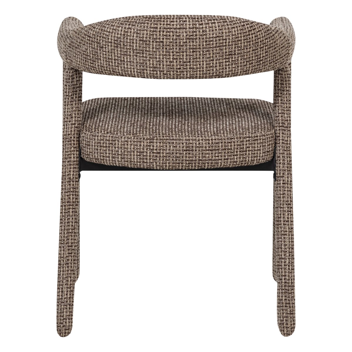 Lot de 2 chaises de salle à manger en tissu tissé SEDO brun, WOOOD